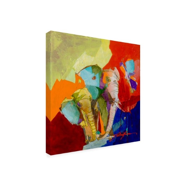 Yuval Wolfson 'The Elephant And The Butterfly II' Canvas Art,35x35